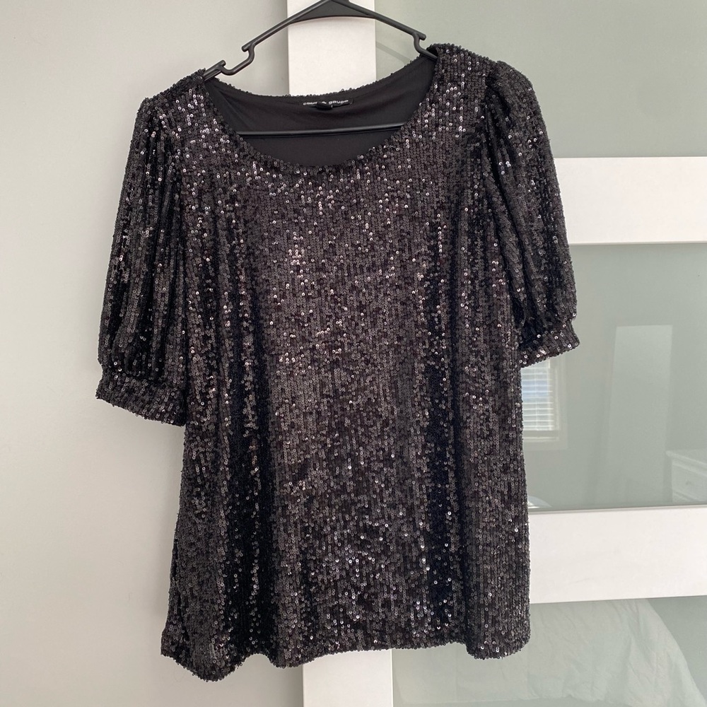 Black Sequence Top